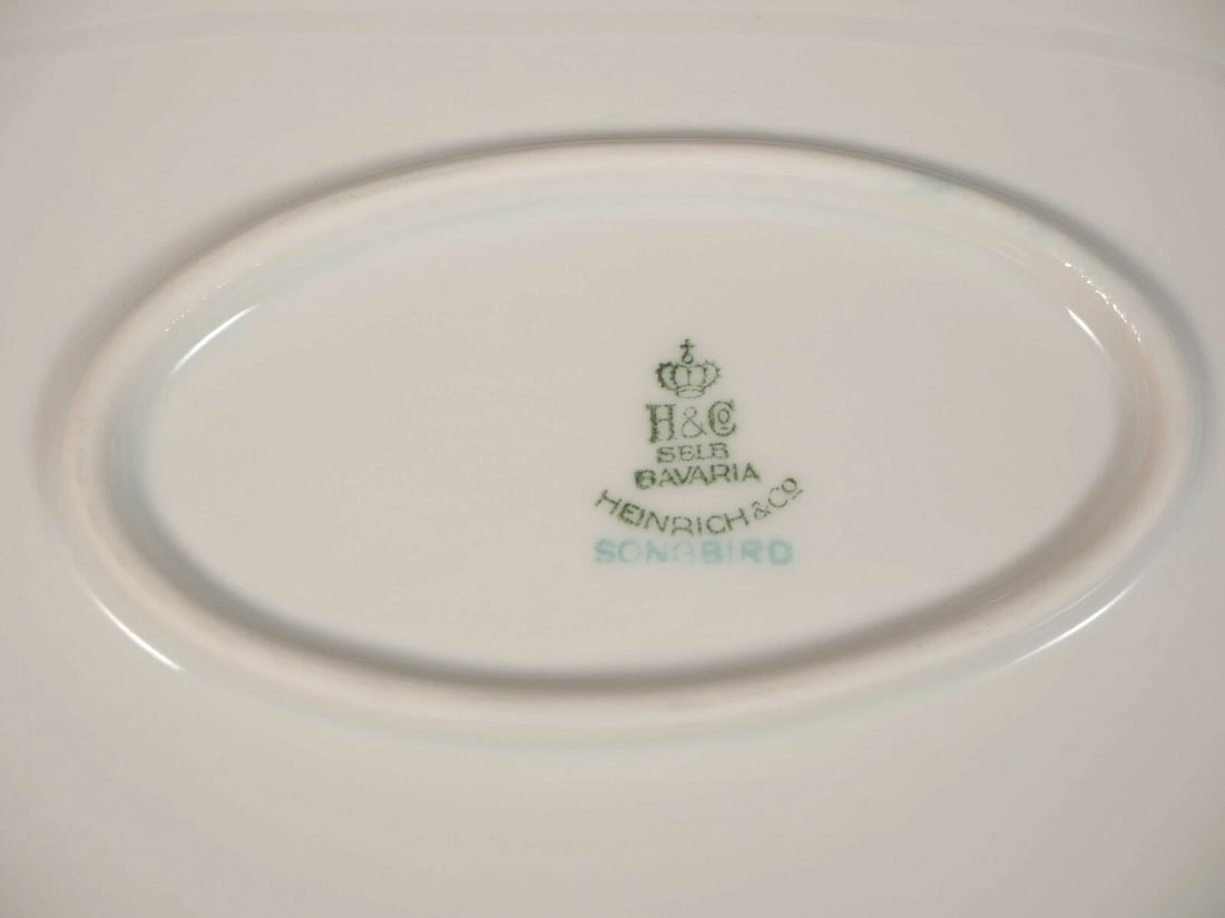 Imperial Heinrich & Co Selb Bavaria Songbird Large Oval Platter Germany - 5