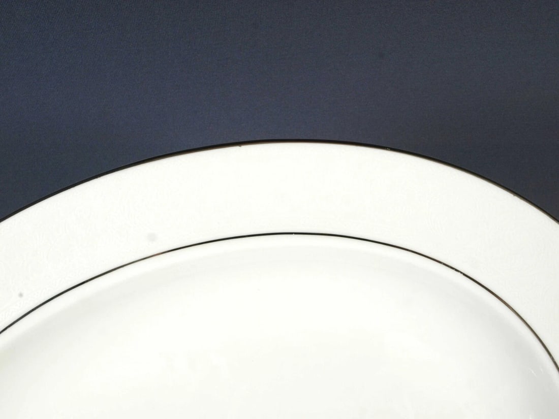 Royal Doulton Lace Point Oval Meat Serving Platter England H5000: This is a rare and gorgeous Oval Serving Platter It is from the Lace Point pattern by Royal Doulton - Made in England. The platter is properly marked with the Royal Doulton mark and name of the
