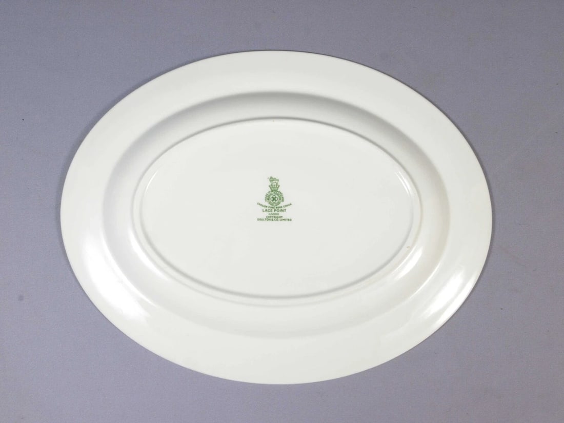 Royal Doulton Lace Point Oval Meat Serving Platter England H5000 - 3