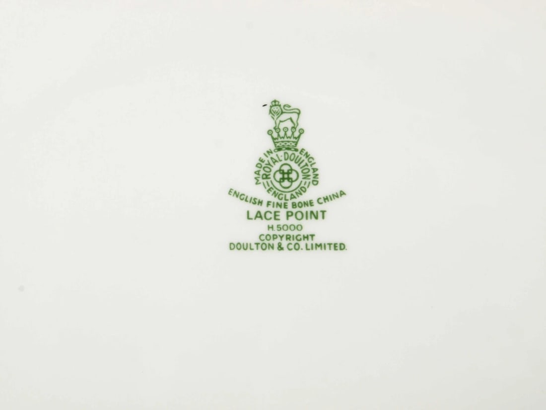Royal Doulton Lace Point Oval Meat Serving Platter England H5000 - 4