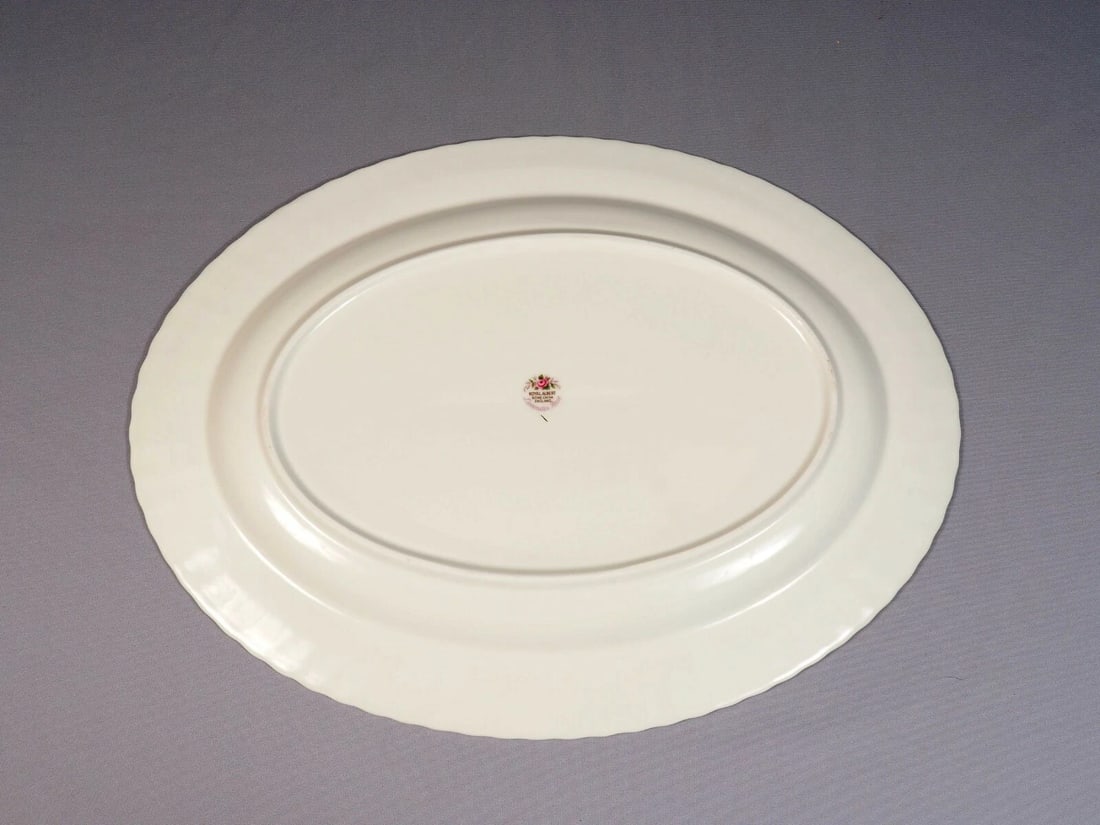 Lavender Rose England Bone China Oval Serving Platter Royal Albert 13" - 3