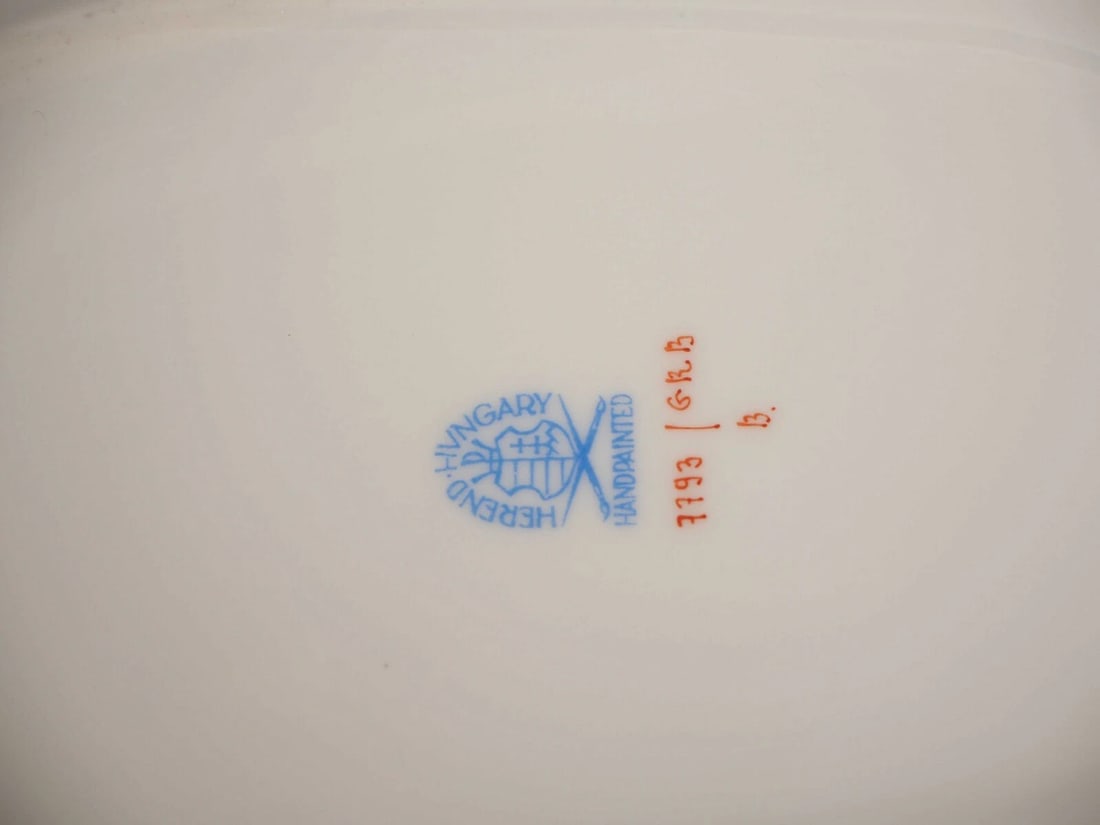 Herend Bouquet De Rose Bonbon Nuts Dish Trinket Dishes Porcelain 7793/GRB - 4