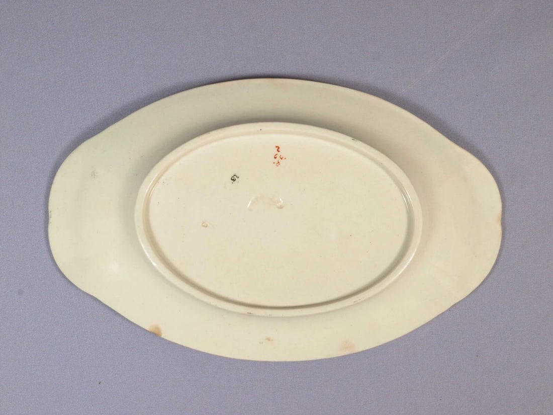 Spode COPELAND Indian Tree Green Rust Tray Gravy plate Victorian c.1860 Antique - 3