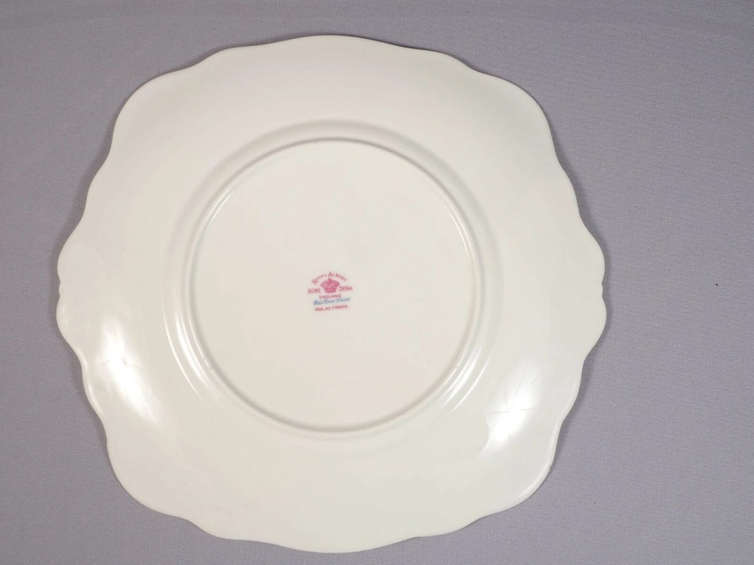 Royal Albert Bone China Petit Point Cake SANDWICH Snack TRAY DISH Square - 4