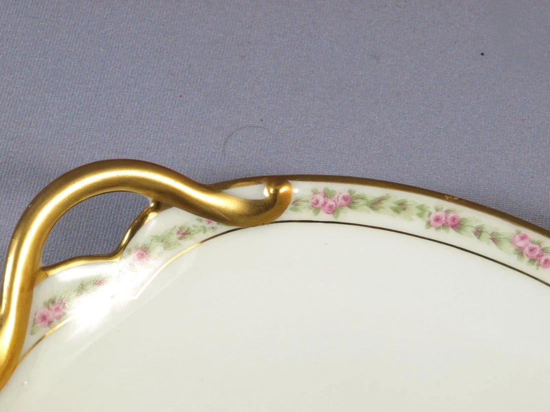 Limoges France CH Field Haviland GDA Small Oval Platter Rose Garland CHF404 - 2