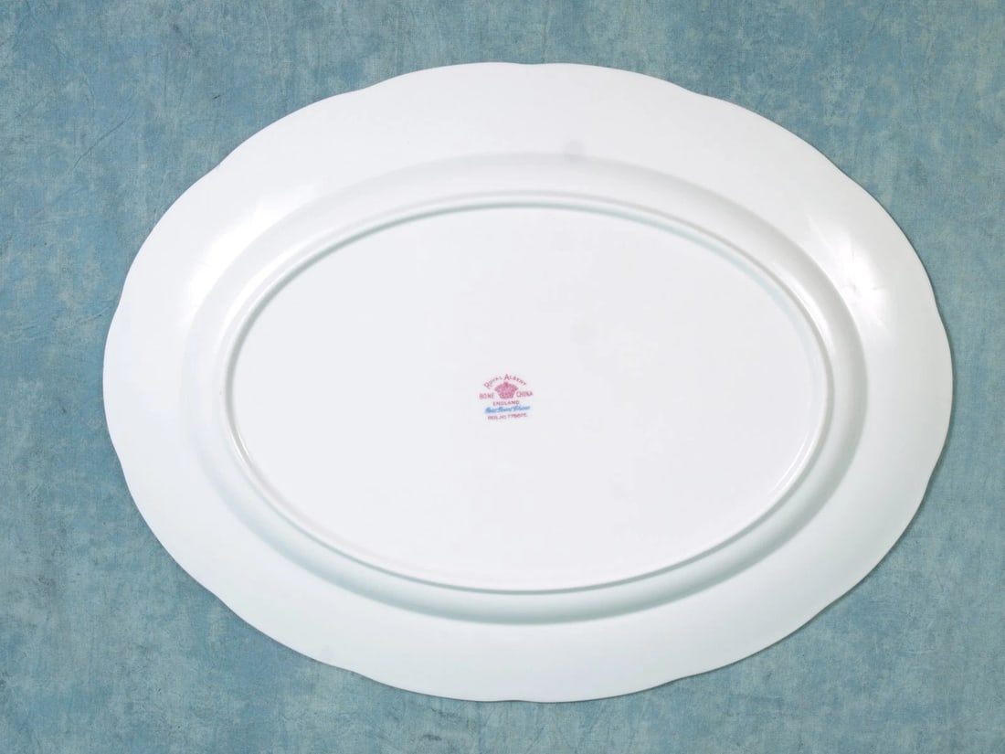 Royal Albert Petit Point Vintage Oval Serving Platter 1930's England - 4