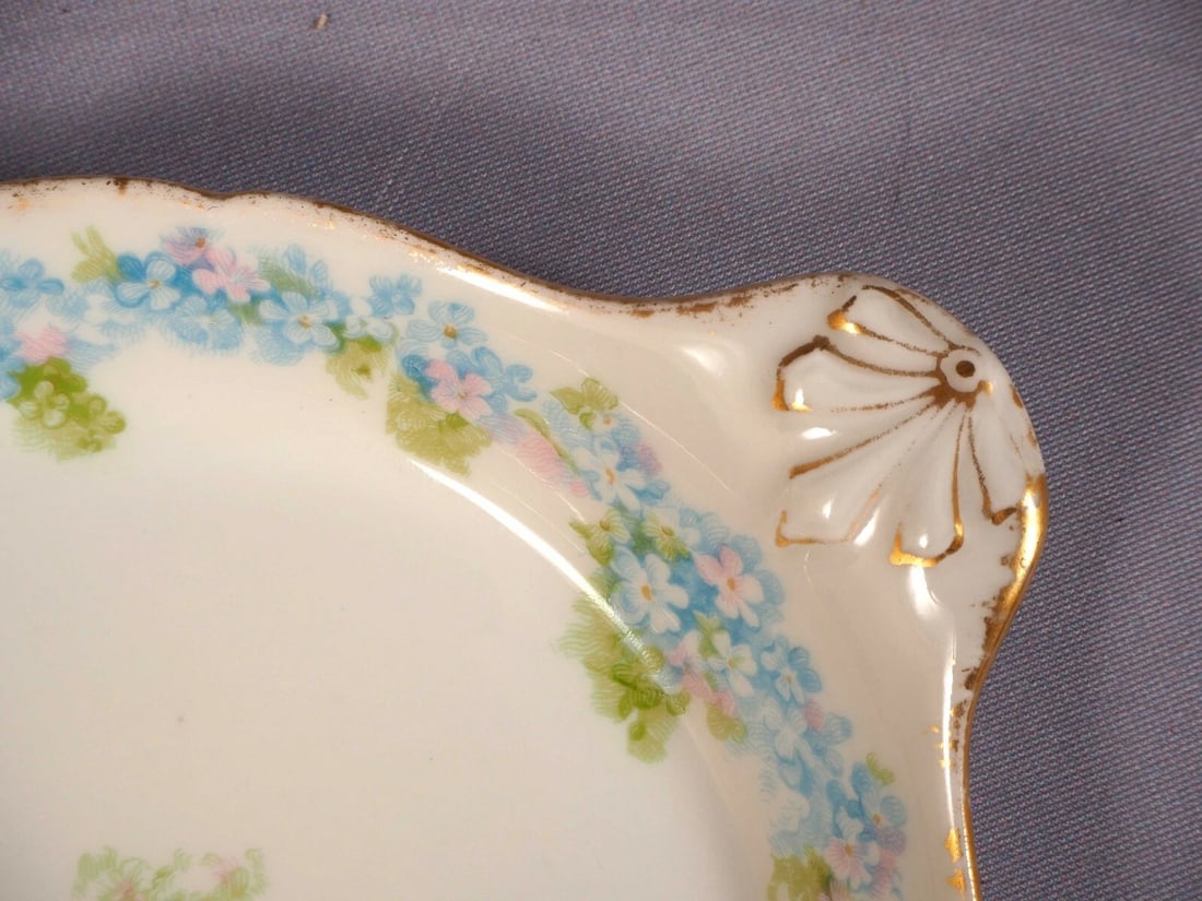 Limoges France Blue CHField Haviland GDA Handled Nut Snack Tray Dish CHF189 - 2