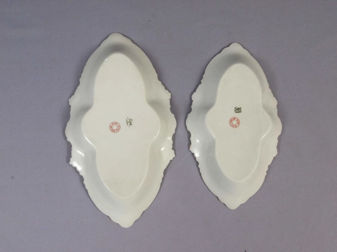 Limoges CHField Haviland GDA France TWO TRAYS Platter Dish Purple Flowers - 3