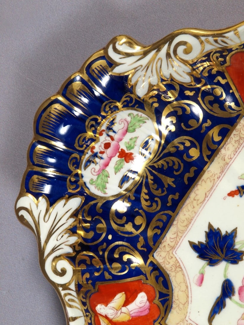 Masona??s Ironstone Antique 19th Century Chinoiserie Tray Display Plate Handpaint - 2