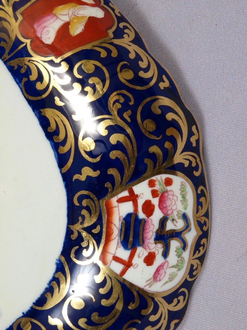 Masona??s Ironstone Antique 19th Century Chinoiserie Tray Display Plate Handpaint - 4