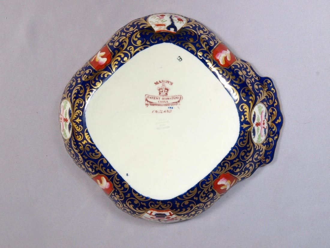 Masona??s Ironstone Antique 19th Century Chinoiserie Tray Display Plate Handpaint - 5