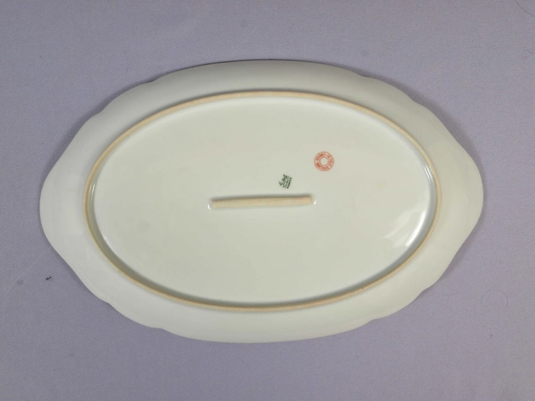 Limoges CHField Haviland GDA France Oval Serving Platter Purple Clematis - 3