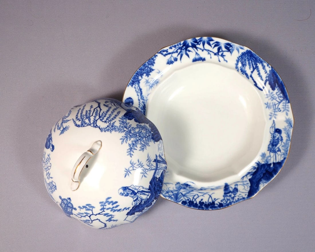 Royal Crown Derby Mikado DEEP LARGE Covered Muffin Cheese Dish Lid (1 of 3)