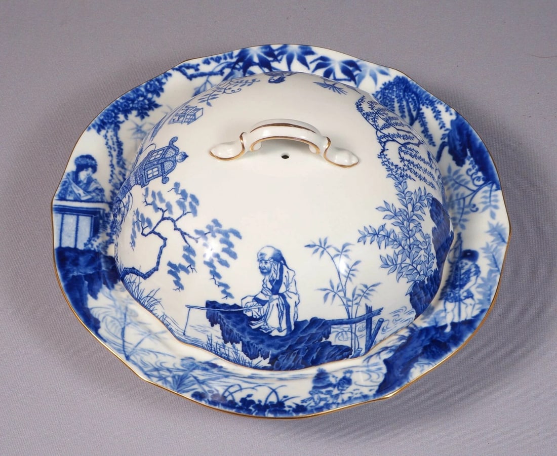 Royal Crown Derby Mikado DEEP LARGE Covered Muffin Cheese Dish Lid - 3
