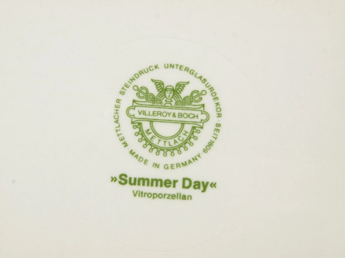 Villeroy & Boch Summer Day Cake Snack Dessert Tray Dish Germany Vintage - 4