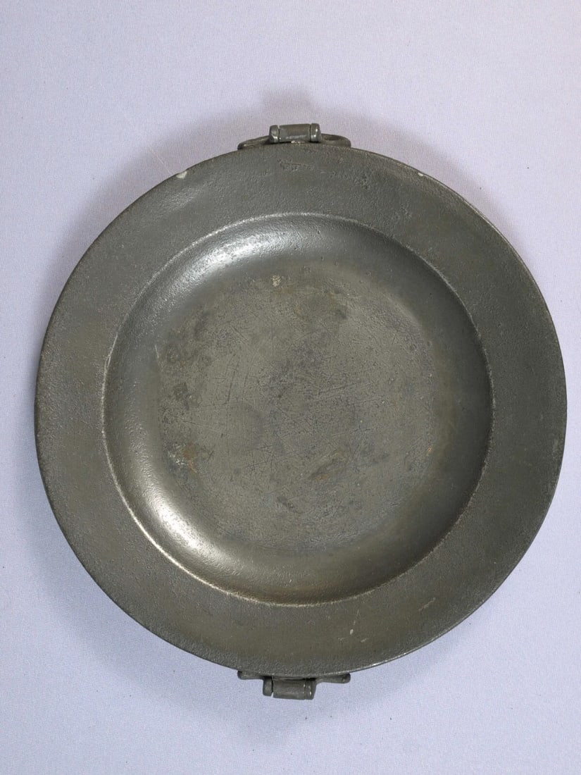 Antique c1790 Georgian Pewter Warming Dish by Richard Yates London - 2