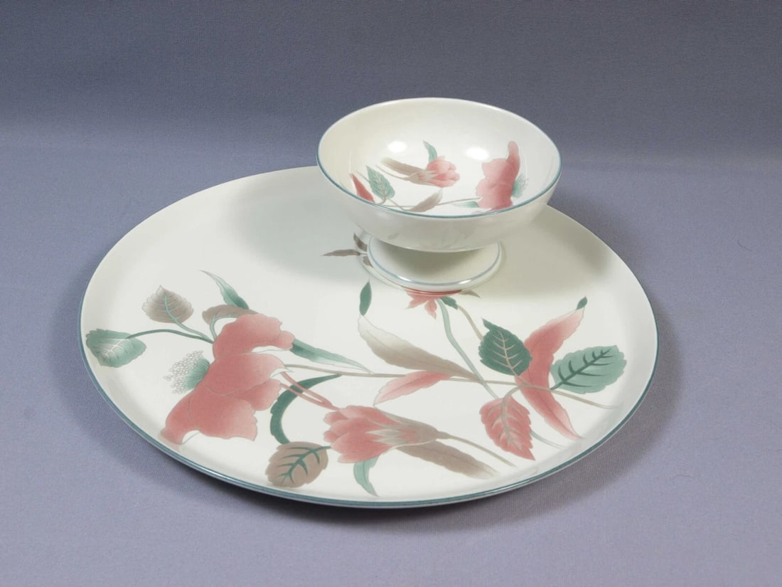 Mikasa Continental SILK FLOWERS F3003 Large Dip Plate Platter Server Microwave (1 of 4)