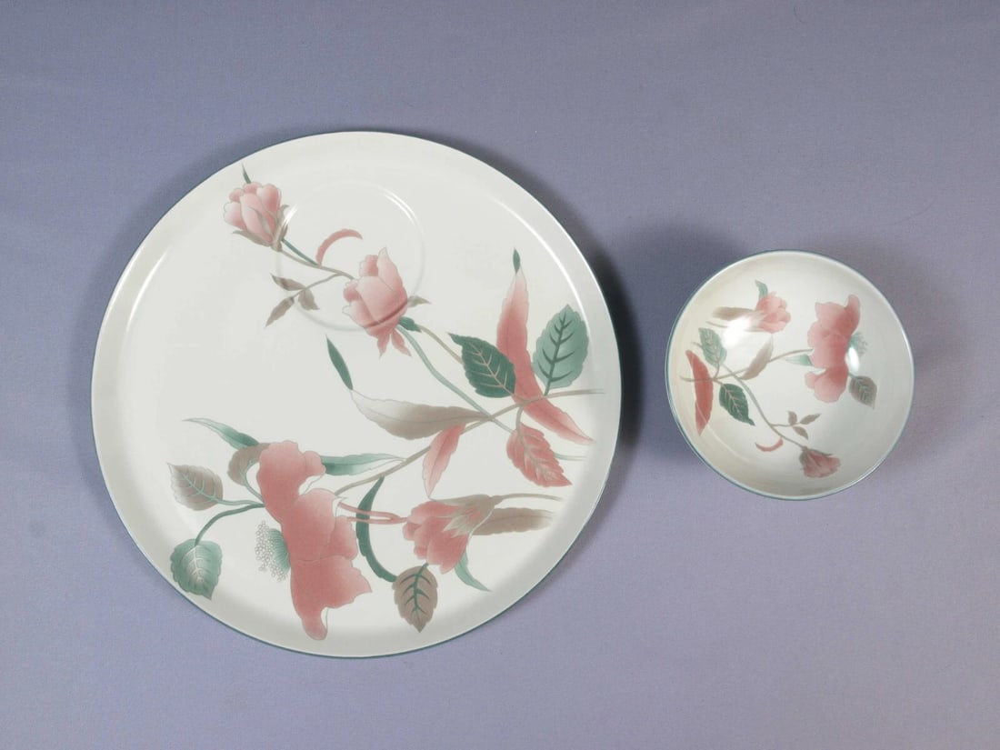 Mikasa Continental SILK FLOWERS F3003 Large Dip Plate Platter Server Microwave - 2