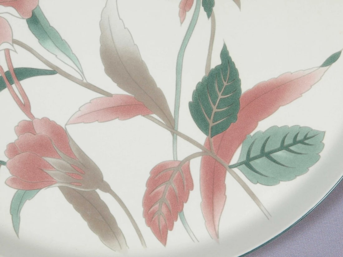 Mikasa Continental SILK FLOWERS F3003 Large Dip Plate Platter Server Microwave - 3