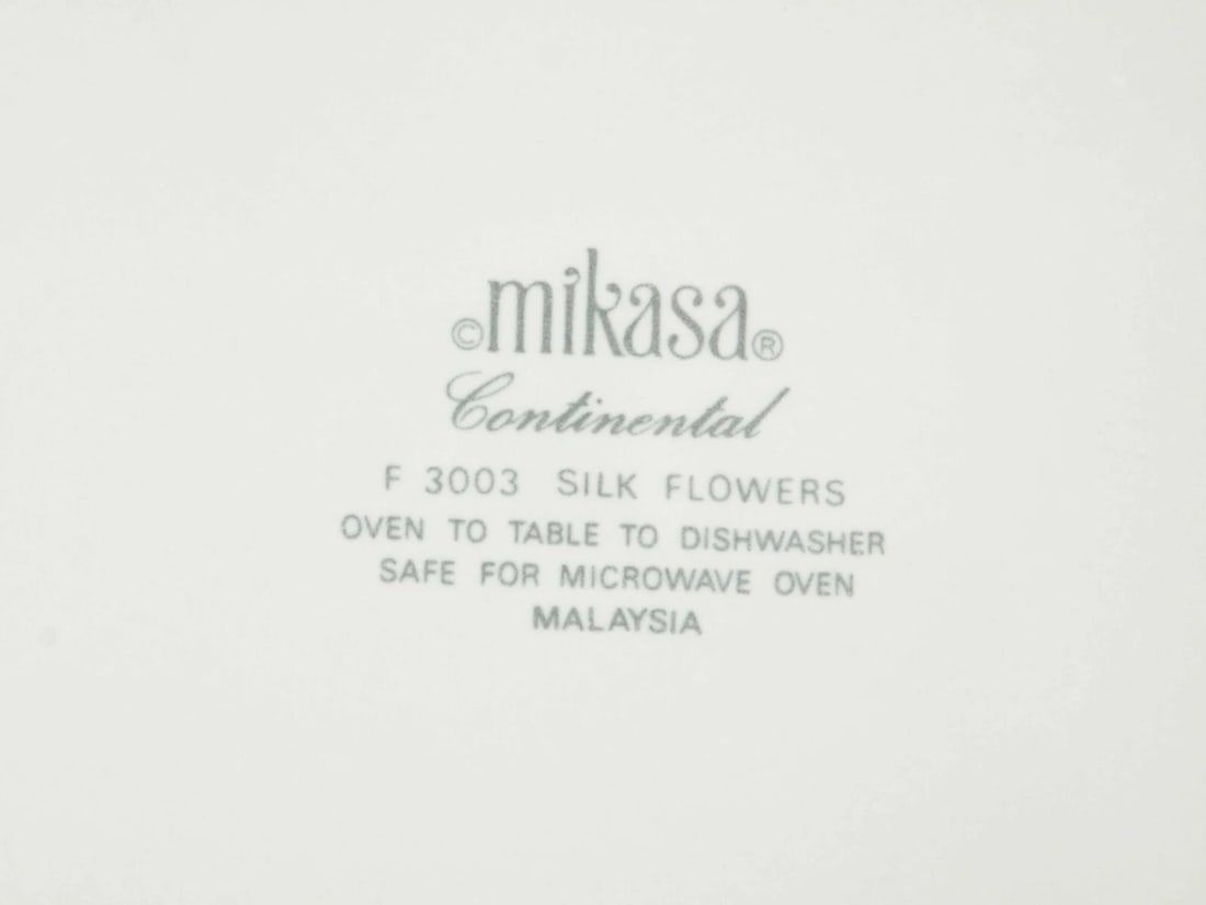 Mikasa Continental SILK FLOWERS F3003 Large Dip Plate Platter Server Microwave - 4