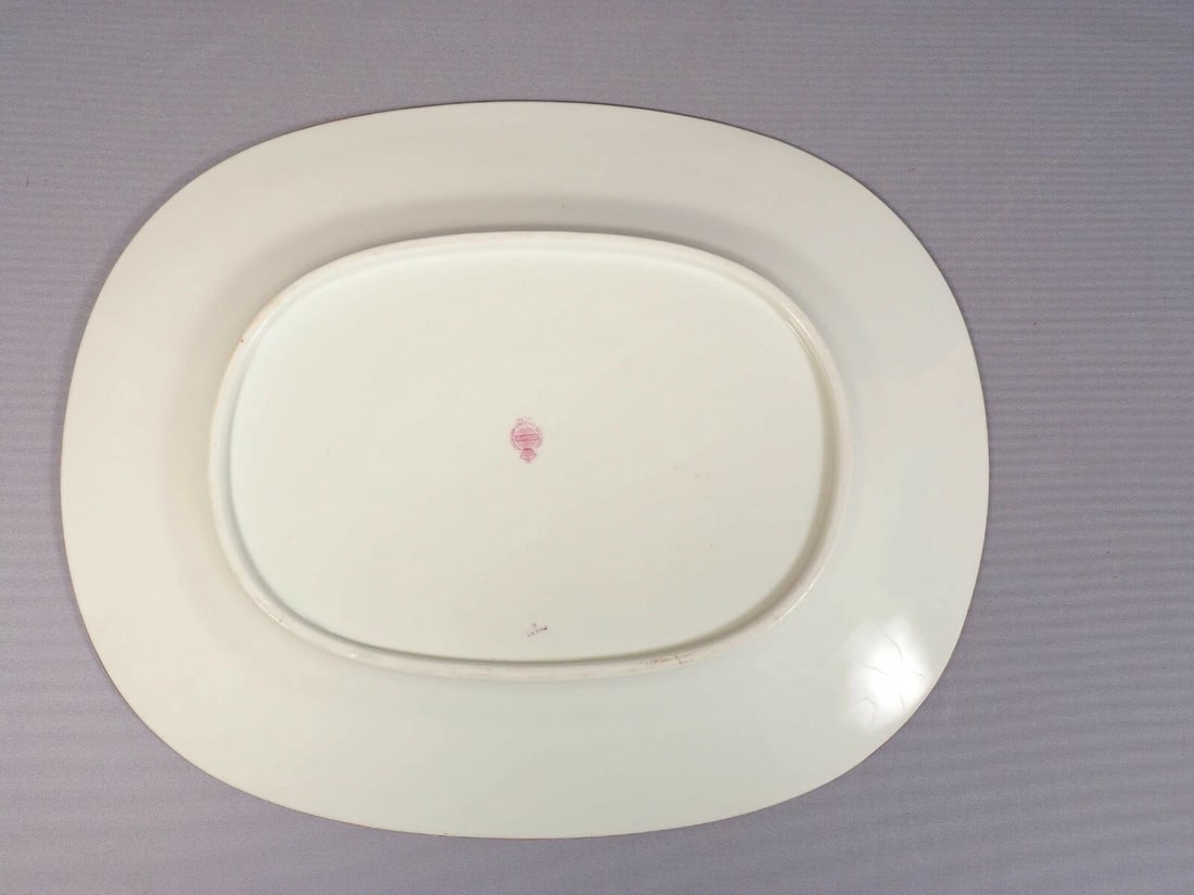 MINTON ROSE ANTIQUE Old Meat Turkey Serving Platter LARGE A4807 England 14 3/4" - 3