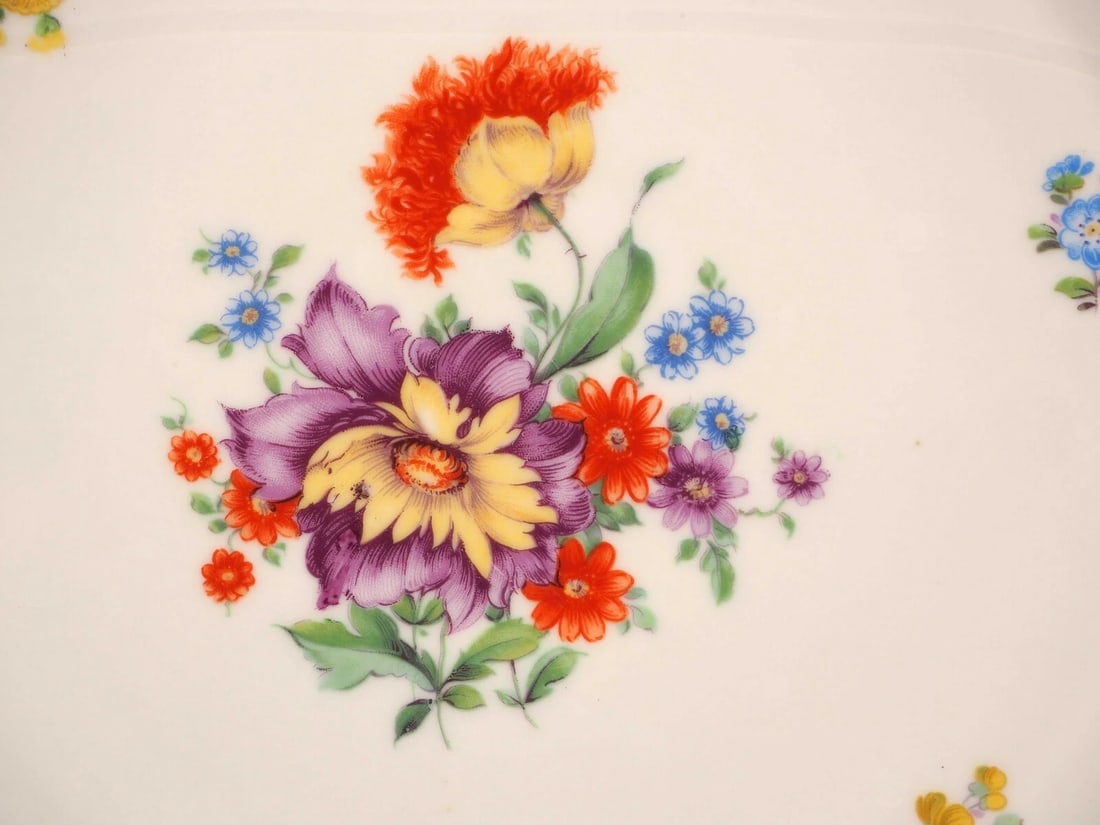Vintage Schumann Bavaria Floral Chop / Serving Platters Flowers SCH503 Cabinet - 4