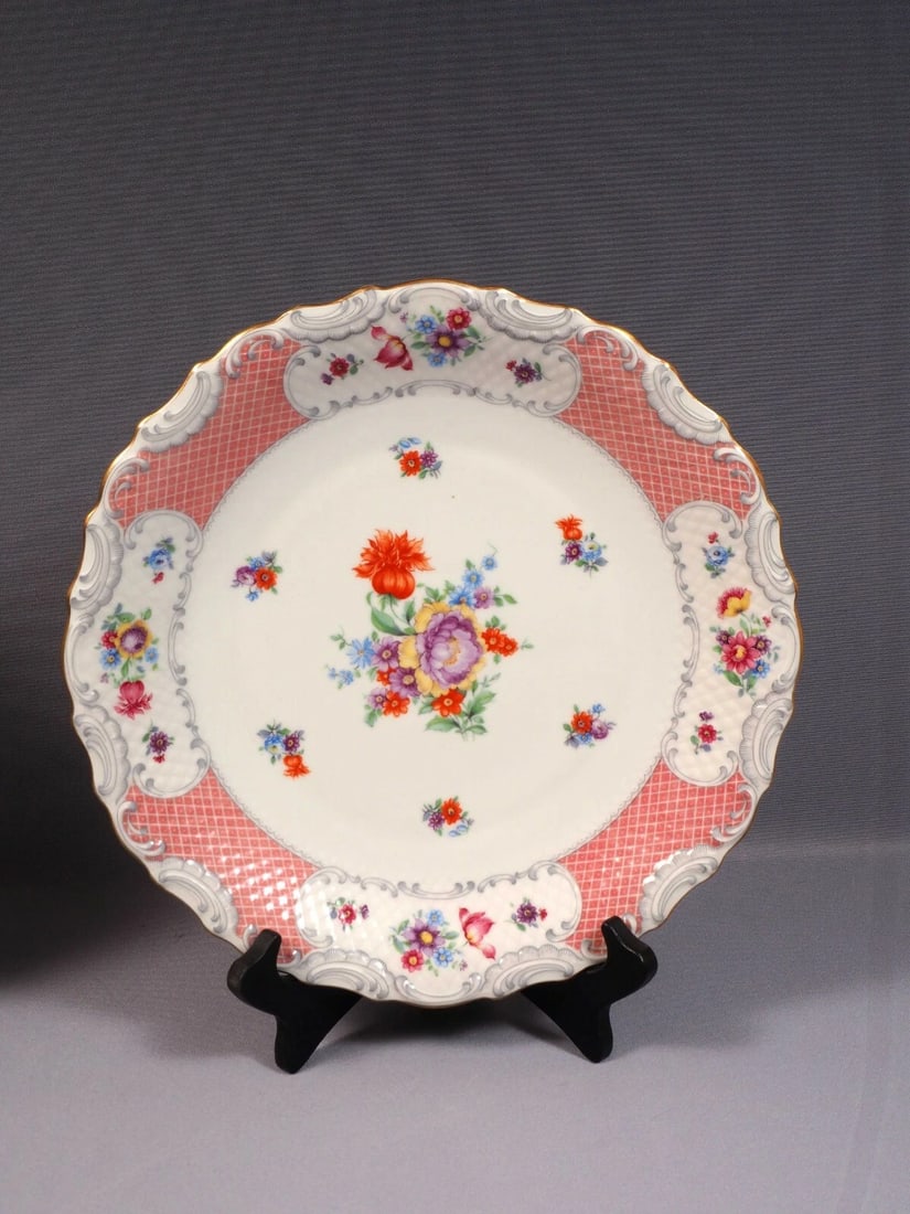 Vintage Schumann Bavaria Floral Chop / Serving Platters Flowers SCH503 Cabinet - 5