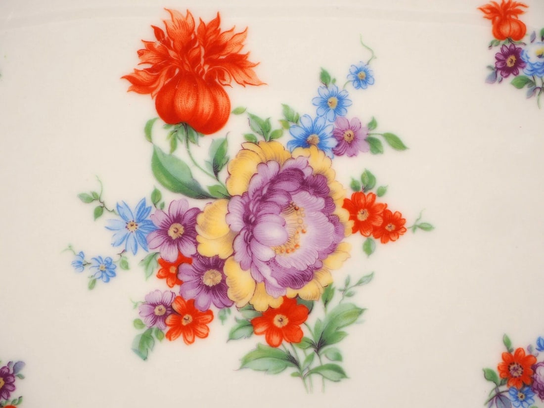 Vintage Schumann Bavaria Floral Chop / Serving Platters Flowers SCH503 Cabinet - 7