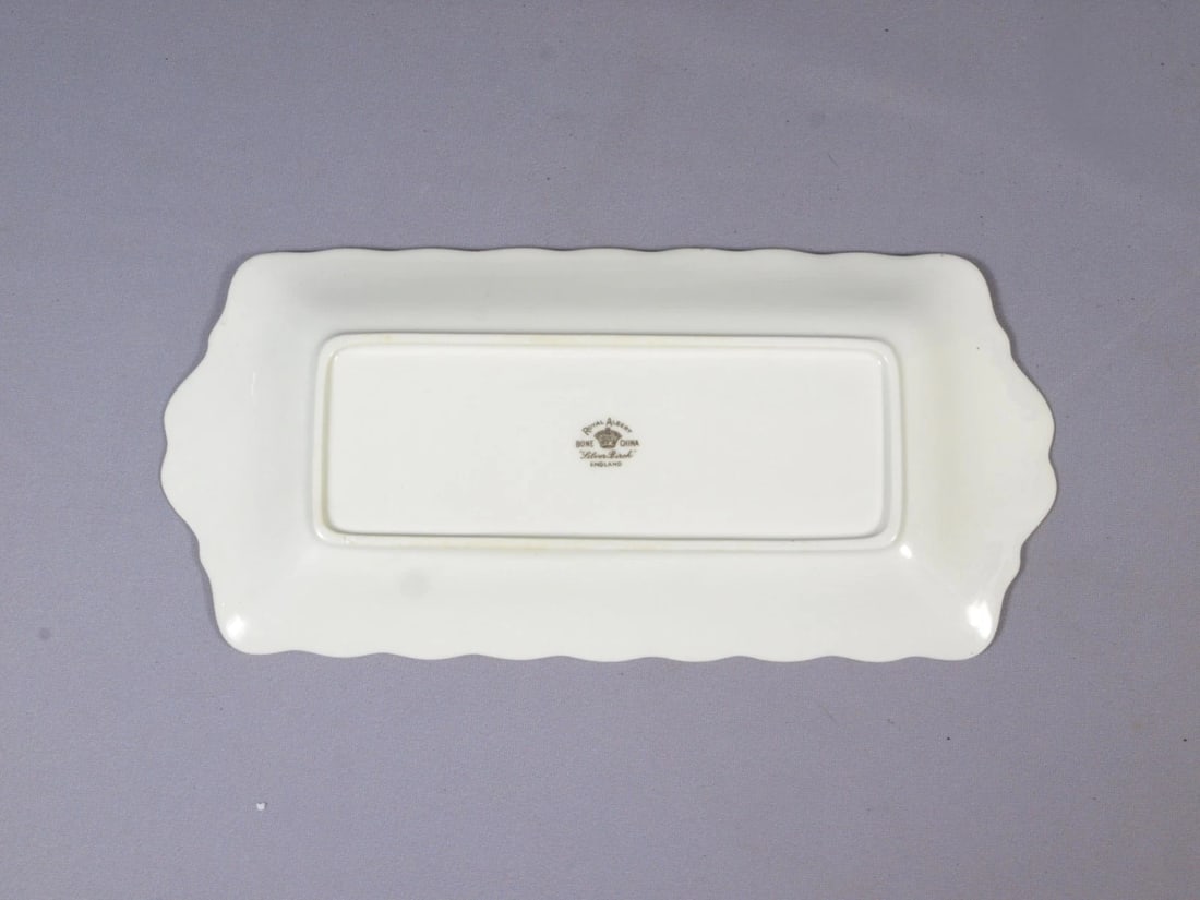 Royal Albert Silver Birch Sandwich Dessert Cake Snack Tray Dish Platter Vintage - 4