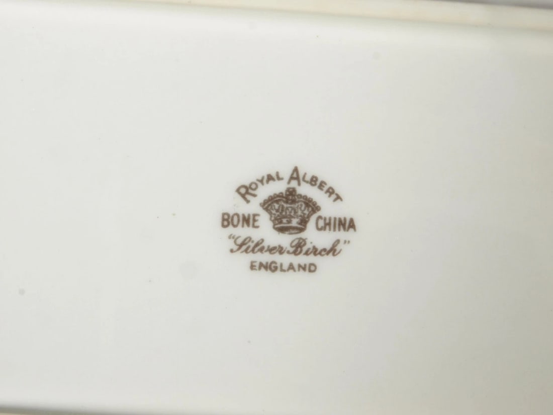 Royal Albert Silver Birch Sandwich Dessert Cake Snack Tray Dish Platter Vintage - 5