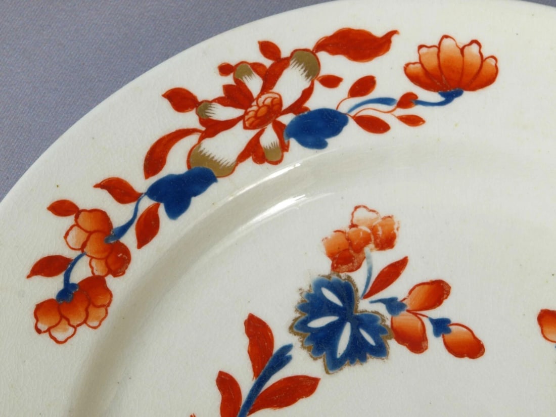 Bloor Derby KING IMARI Porcelain Display Cabinet Plate Cobalt Red circa 1820 - 2