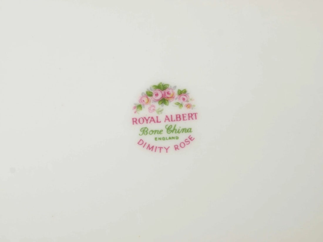 Royal Albert DIMITY Rose Oval ServingMeat Turkey Platter England Vintage - 4