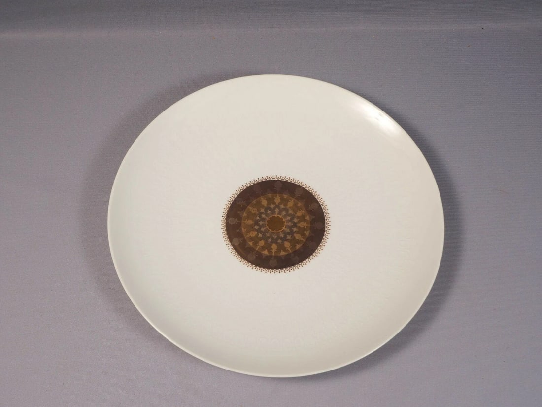 ROSENTHAL Quatre Couleurs Studio Line Gold Design Cake Chop Plate Platter 16197 (1 of 5)