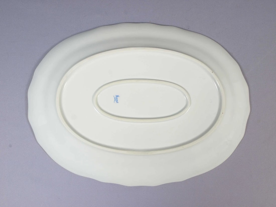 Herend LARGE Oval Meat Platter Serving Tray Rosehip Pattern Hungary - 4