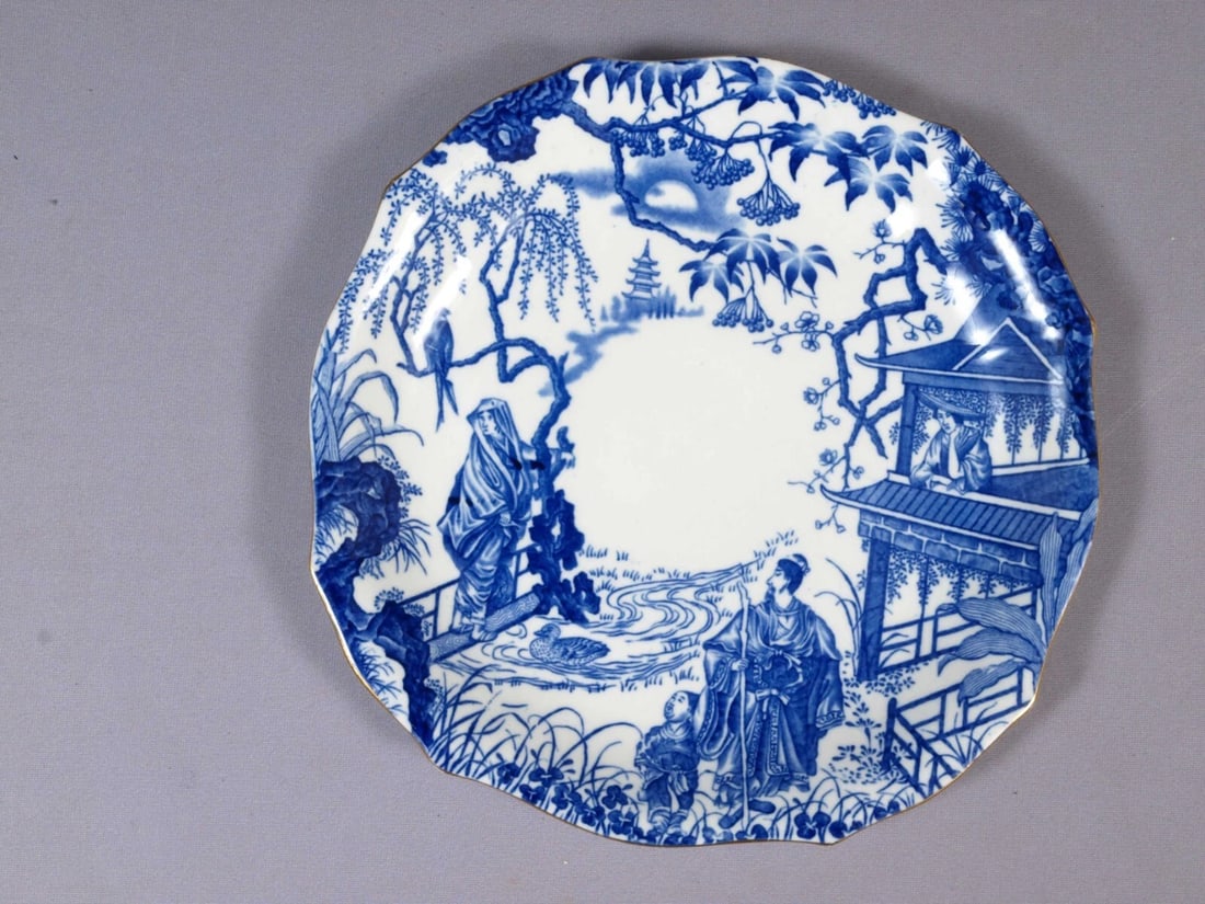 Royal Crown Derby Mikado Scalloped Cake Sandwich Tray Platter Vintage England (1 of 7)