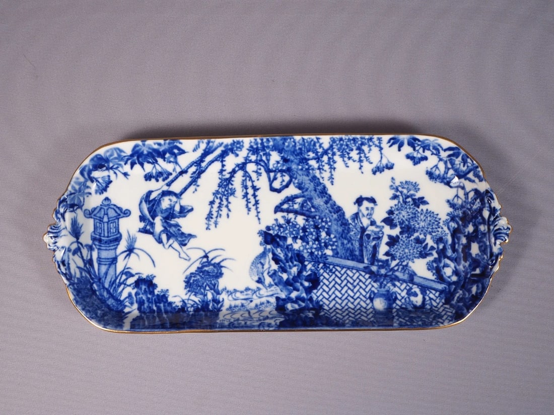 Royal Crown Derby Mikado LONG Handled Cake Sandwich Tray Platter England (1 of 5)