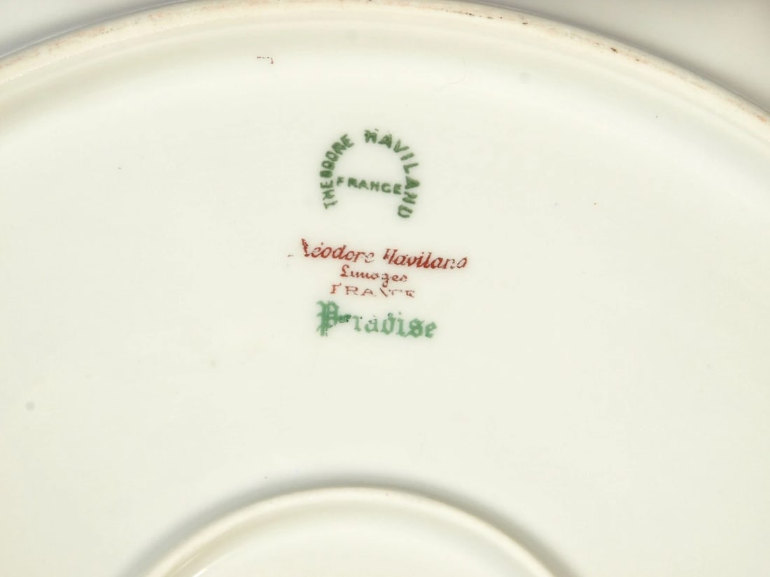 Limoges France HAVILAND PARADISE LARGE Cake Tray Platter Dish Octagon Antique - 5