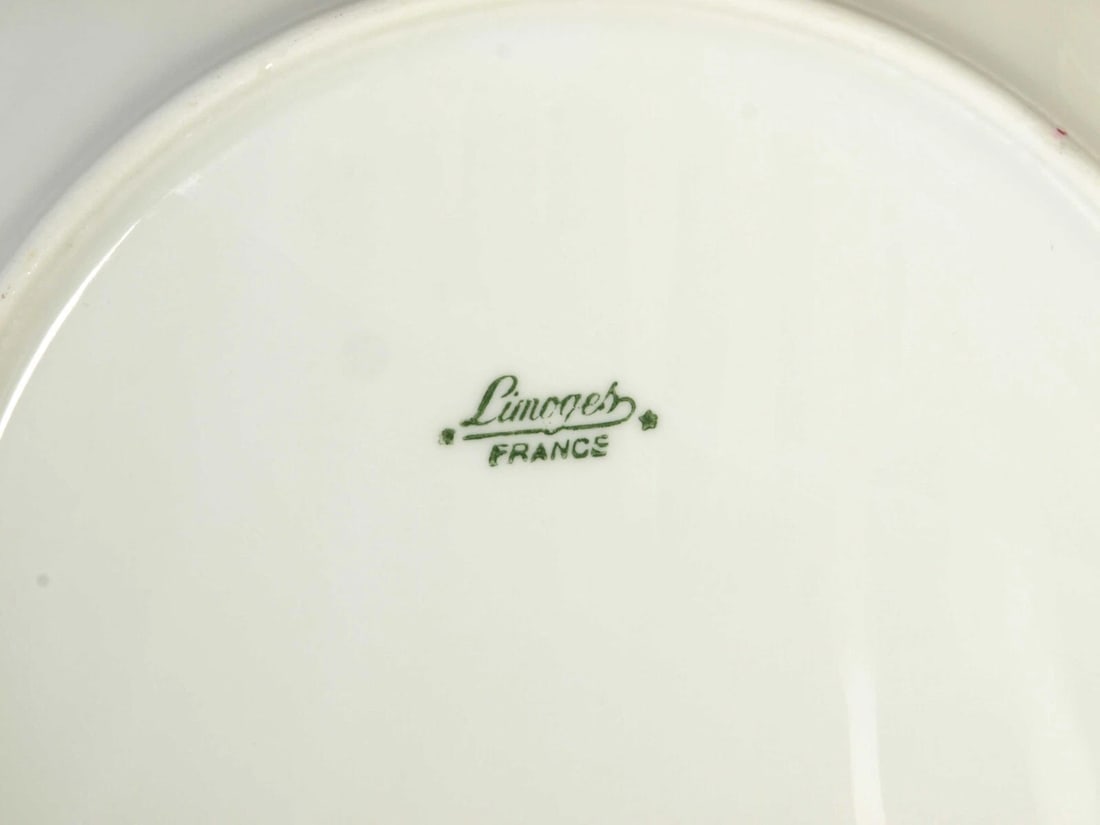 Limoges France Pink Cake Sandwich Tray Platter Dish Shell Shaped - 5