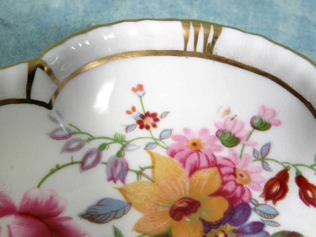 Royal Crown Derby Posies Bonbon Nuts Serving Dish Trinkets 1921-38 - 2