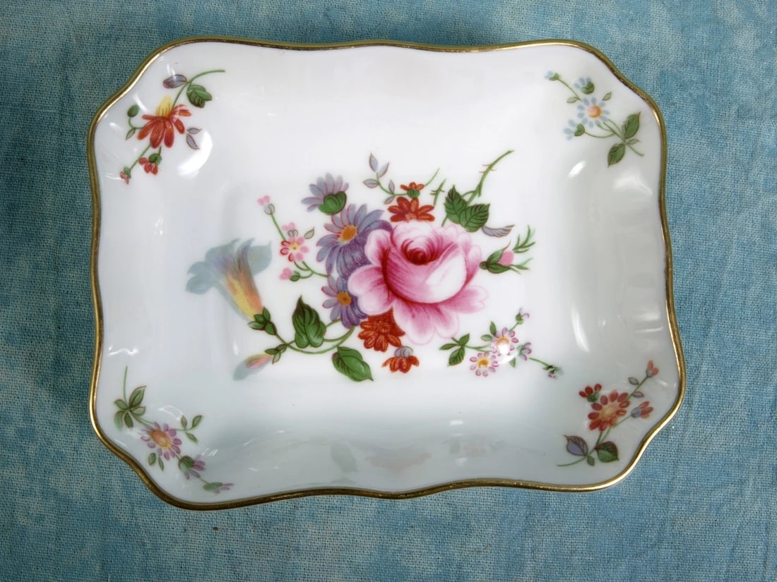 Royal Crown Derby Posies Bonbon Nuts Serving Dish Trinkets 1921-38 - 3