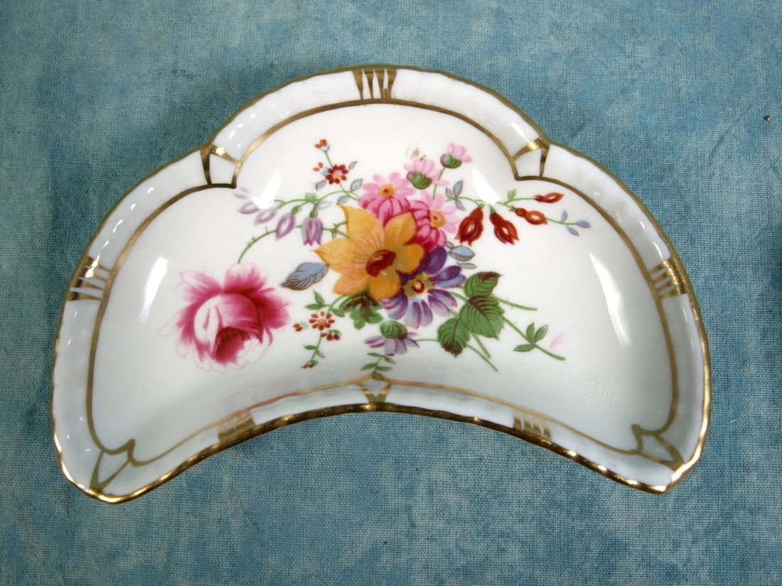 Royal Crown Derby Posies Bonbon Nuts Serving Dish Trinkets 1921-38 - 4