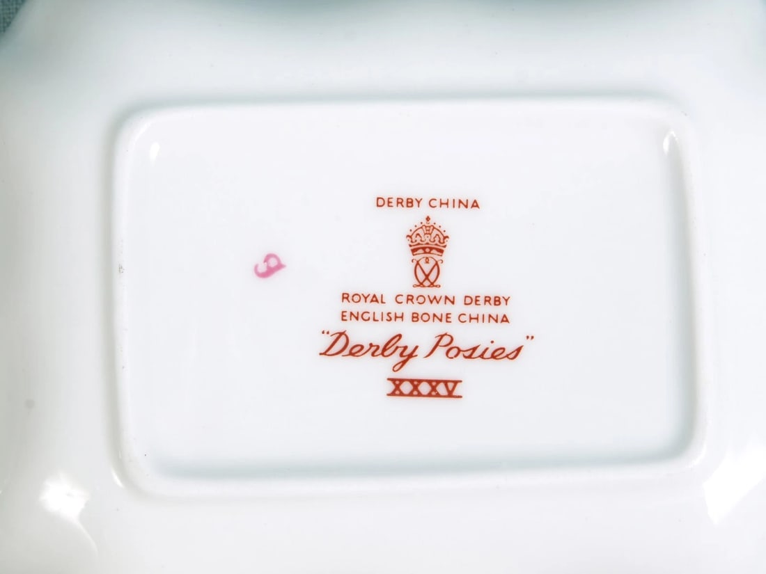 Royal Crown Derby Posies Bonbon Nuts Serving Dish Trinkets 1921-38 - 6