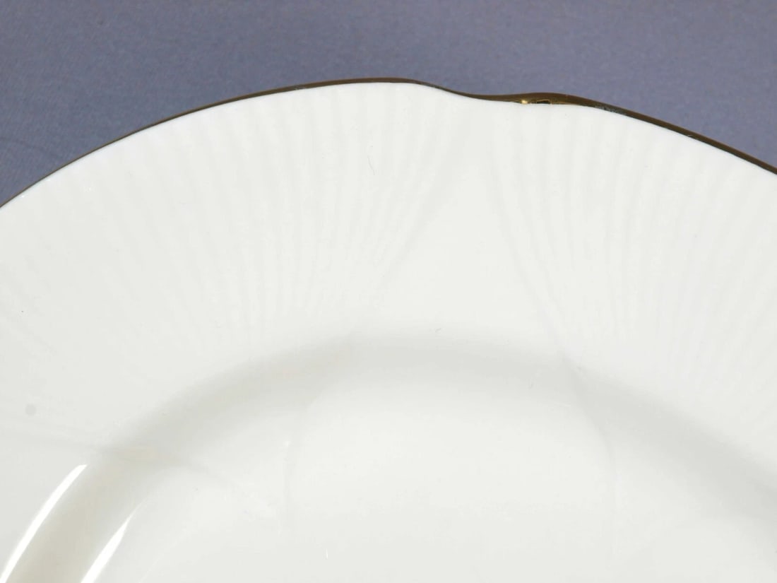 Royal Albert CORONET Oval Serving Platter Gold white England - 2