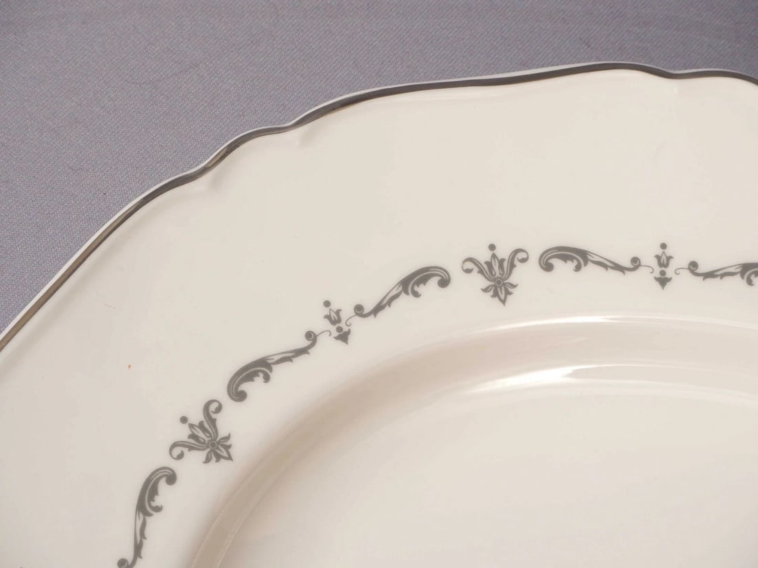 Royal Worcester SILVER CHANTILLY England Vintage Oval Turkey Meat Platter - 2