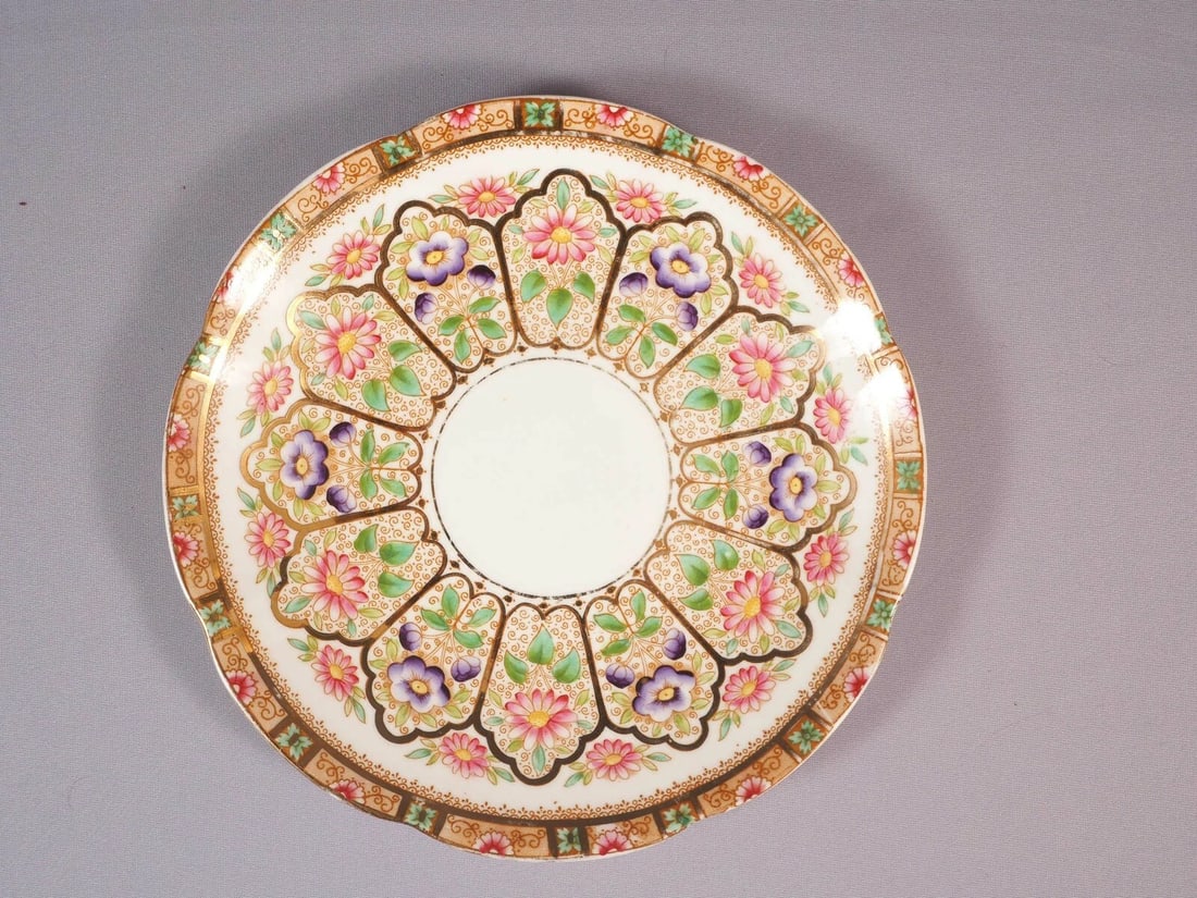 Royal Albert COURT Crown China Round Cake Snack Dessert Tray Dish: This is a gorgeous Cake Snack Dessert Dish/TRAY/Platter. The dish is made by Royal Albert in England in Court pattern. It is properly marked with Royal Albert Crown China back stamp. According to Roya