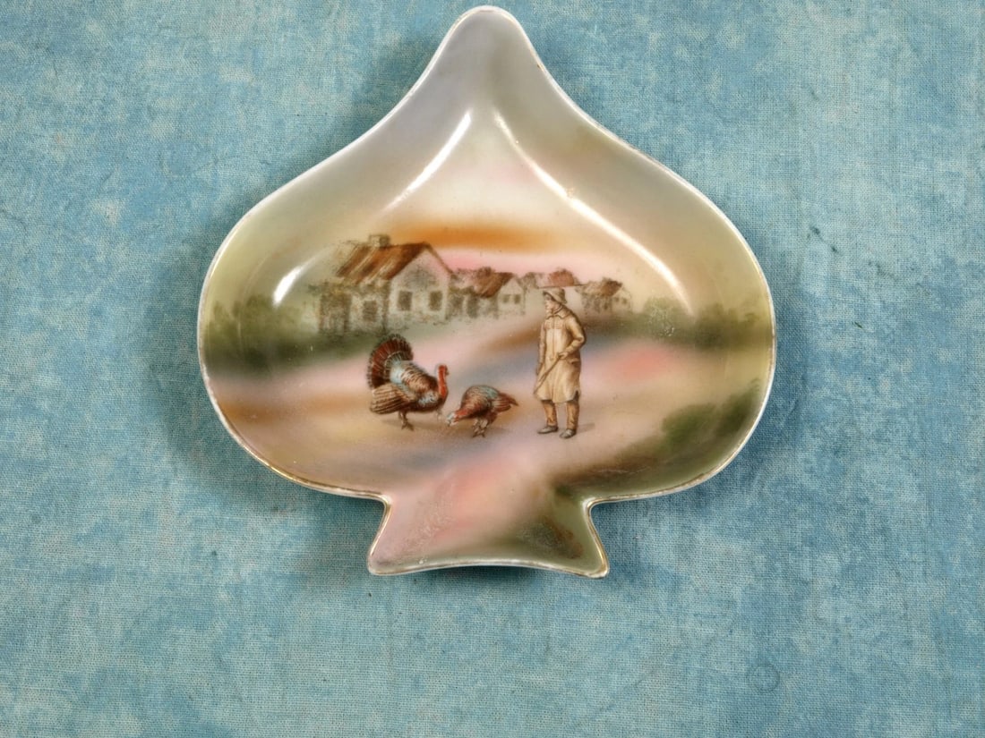 Royal Bayreuth Antique Bonbon Nuts Dish Trinket Austria Bavaria man turkey - 2