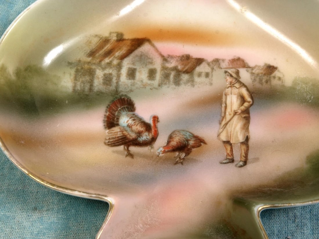 Royal Bayreuth Antique Bonbon Nuts Dish Trinket Austria Bavaria man turkey - 3