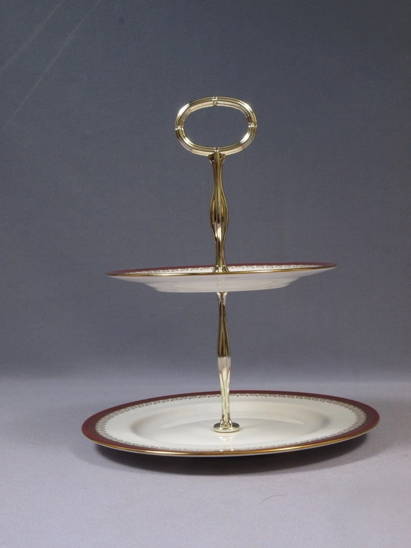 Paragon Royal Albert HOLYROOD tiered Cake Stand Dish Snack Cookie Tray England - 3