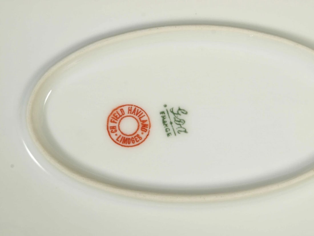 Limoges CHField Haviland GDA France Oval Serving Platter Dish Purple Flowers - 4