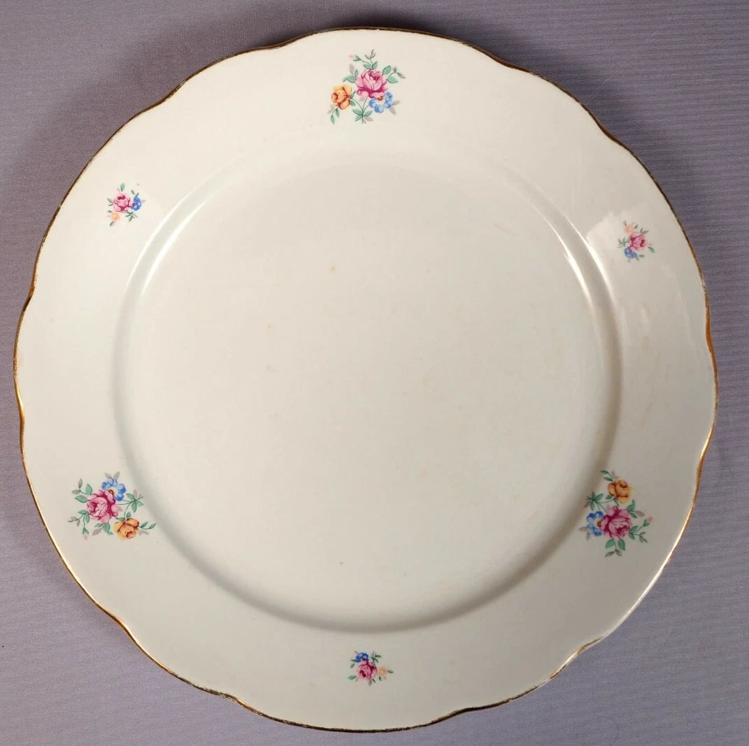 S.C. Richard Ginori ANTIQUE Roses Italy Cake Plate Chop Platter (1 of 4)